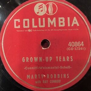 Marty Robbins Grown Up Tears A White Sport Coat Pink Carnation Columbia 40864 78